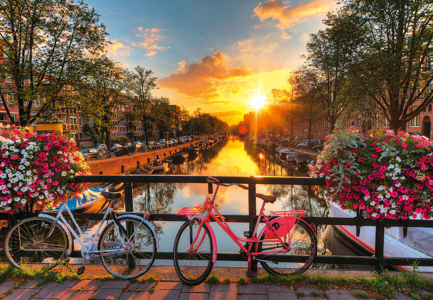 Feel Well & Puzzle 200 Teile - Fahrräder in Amsterdam