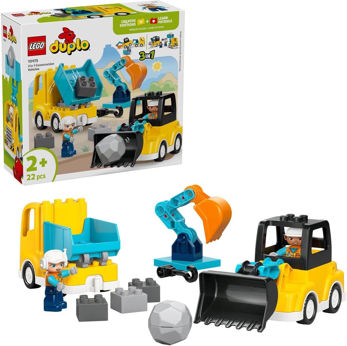 10475 LEGO® DUPLO® Baufahrzeuge – 3-in-1-Set (10475)