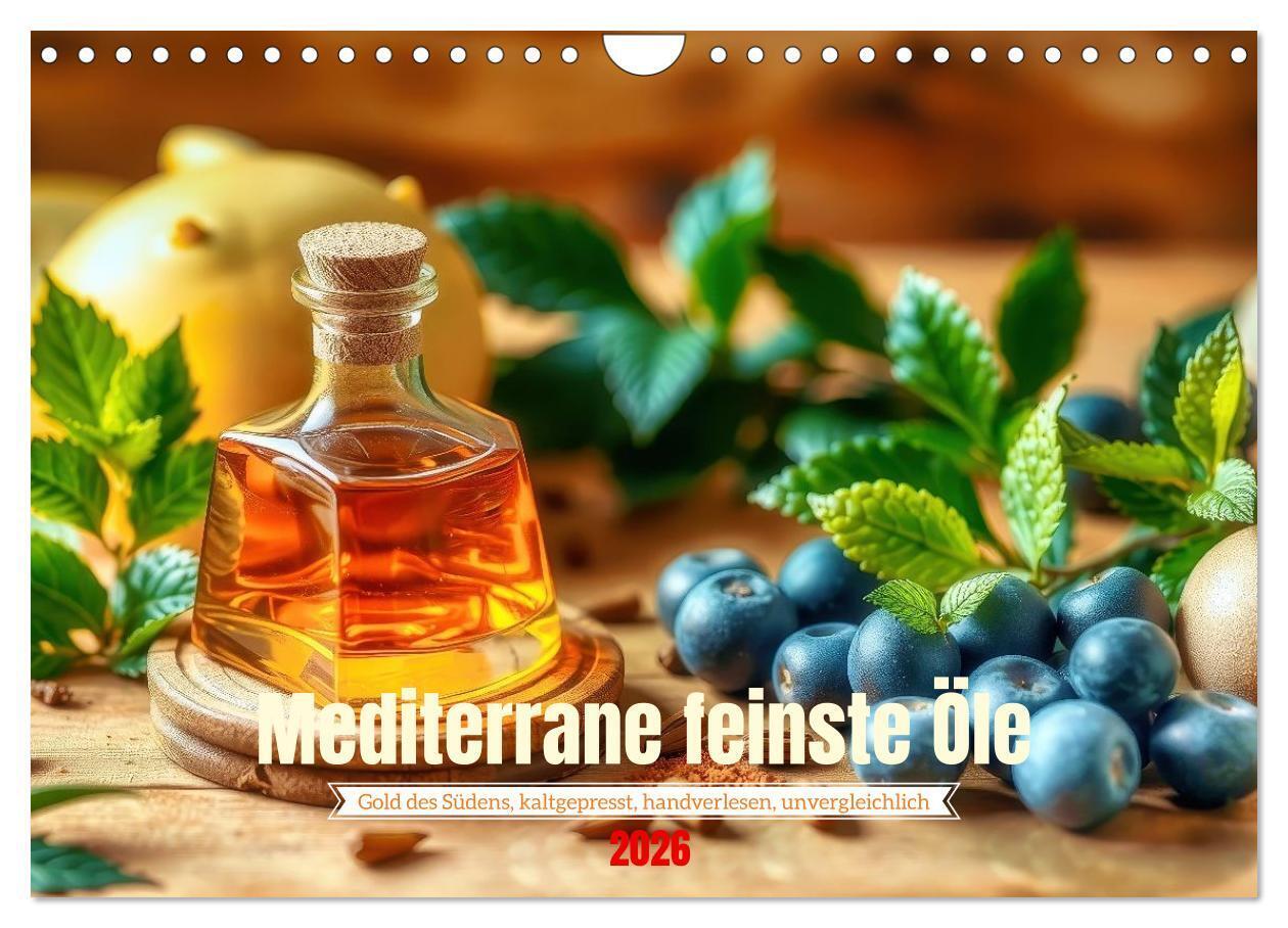 Mediterrane feinste Öle (Wandkalender 2026 DIN A4 quer) CALVENDO Monatskalender