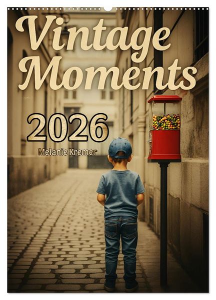Vintage Moments - Klassiker für jeden Monat (Wandkalender 2026 DIN A2 hoch) CALVENDO Monatskalender