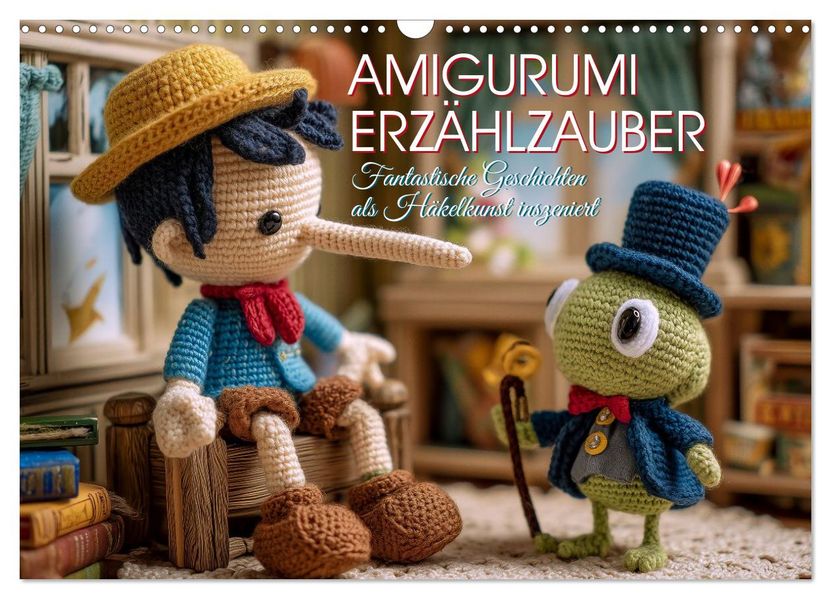 Amigurumi Erzählzauber. Fantastische Geschichten als Häkelkunst inszeniert (Wandkalender 2026 DIN A3 quer) CALVENDO Monatskalender