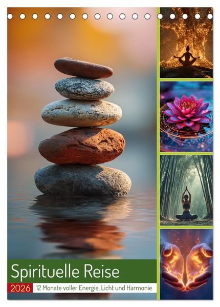 Spirituelle Reise (Tischkalender 2026 DIN A5 hoch) CALVENDO Monatskalender