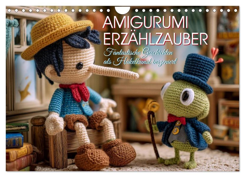 Amigurumi Erzählzauber. Fantastische Geschichten als Häkelkunst inszeniert (Wandkalender 2026 DIN A4 quer) CALVENDO Monatskalender
