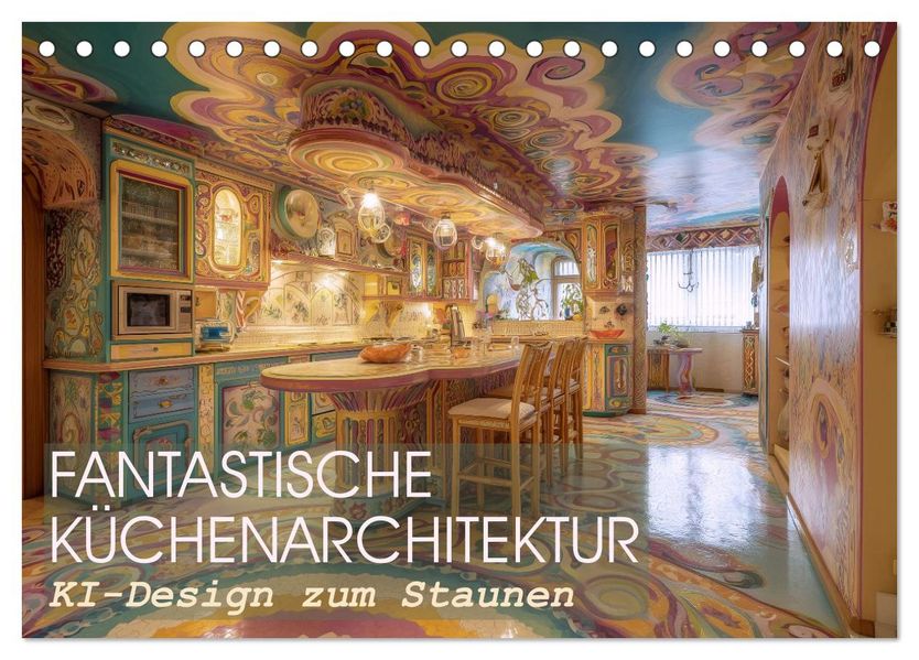 Fantastische Küchenarchitektur. KI-Design zum Staunen (Tischkalender 2026 DIN A5 quer) CALVENDO Monatskalender