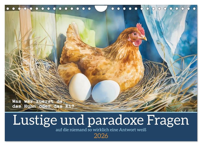 Lustige und paradoxe Fragen (Wandkalender 2026 DIN A4 quer) CALVENDO Monatskalender