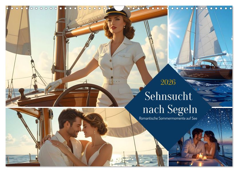 Sehnsucht nach Segeln (Wandkalender 2026 DIN A3 quer) CALVENDO Monatskalender