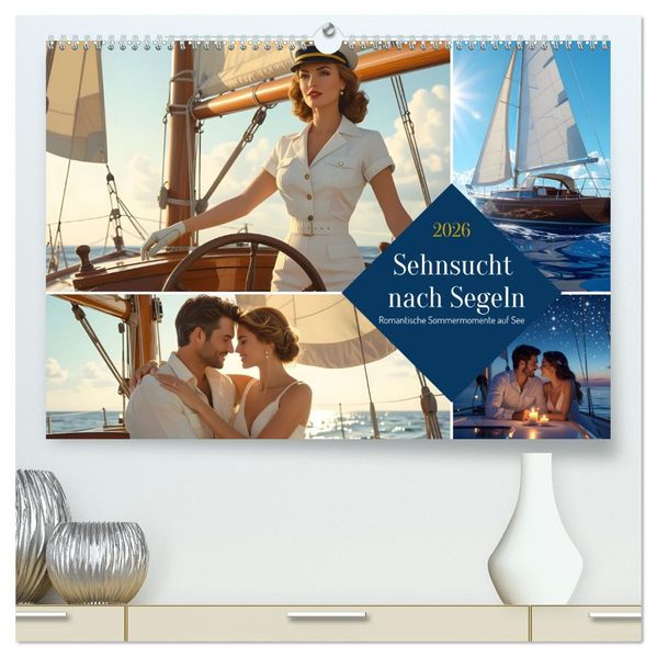 Sehnsucht nach Segeln (hochwertiger Premium Wandkalender 2026 DIN A2 quer) Kunstdruck in Hochglanz