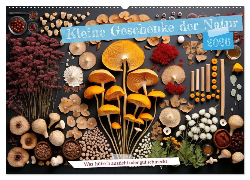 Kleine Geschenke der Natur (Wandkalender 2026 DIN A2 quer) CALVENDO Monatskalender
