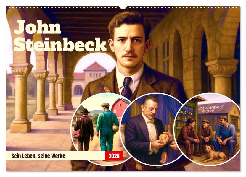 John Steinbeck (Wandkalender 2026 DIN A2 quer) CALVENDO Monatskalender