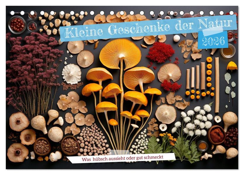 Kleine Geschenke der Natur (Tischkalender 2026 DIN A5 quer) CALVENDO Monatskalender