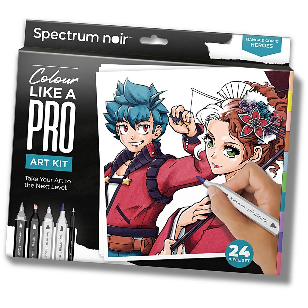 Spektrum Noir/Fan Art DIY Sets Zeichnen Kreativ Set Illustration sortierte Farben Manga- und Comic-Helden 1 Packung
