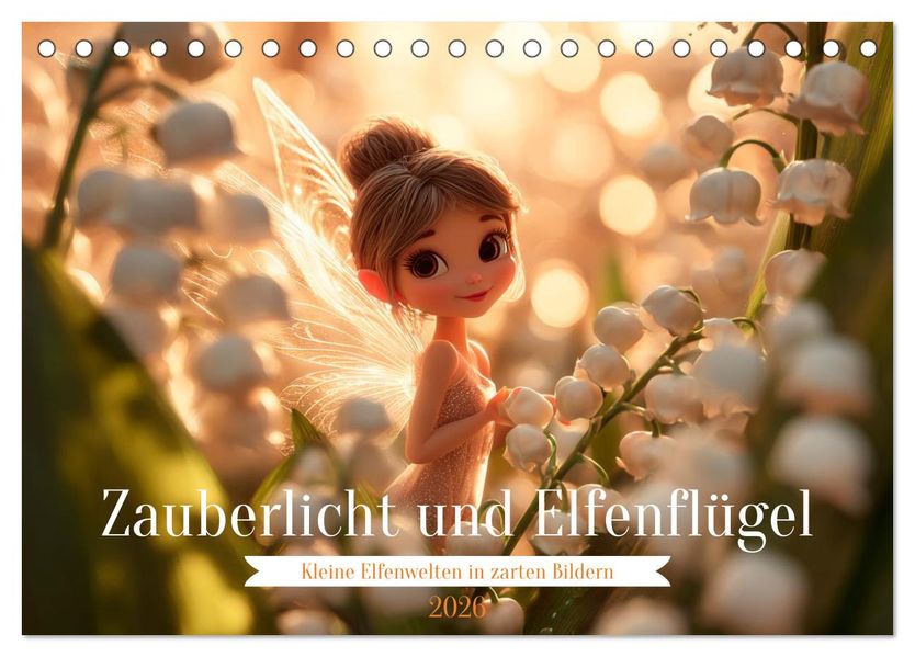 Zauberlicht und Elfenflügel (Tischkalender 2026 DIN A5 quer) CALVENDO Monatskalender