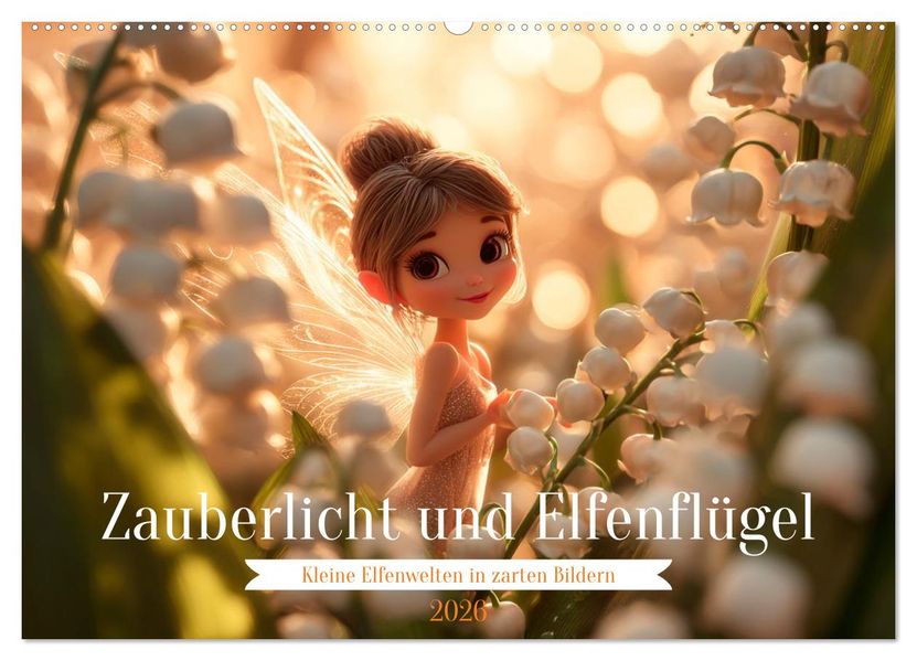 Zauberlicht und Elfenflügel (Wandkalender 2026 DIN A2 quer) CALVENDO Monatskalender