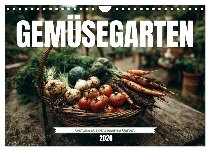 Gemüsegarten - Gemüse aus dem eigenen Garten (Wandkalender 2026 DIN A4 quer) CALVENDO Monatskalender