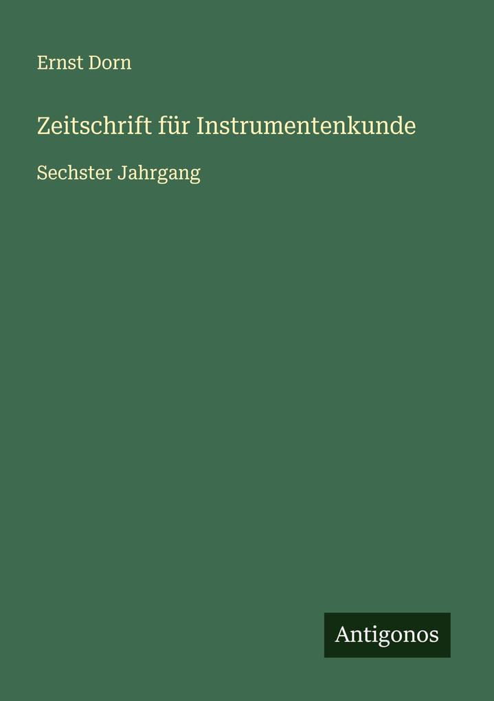 Zeitschrift für Instrumentenkunde