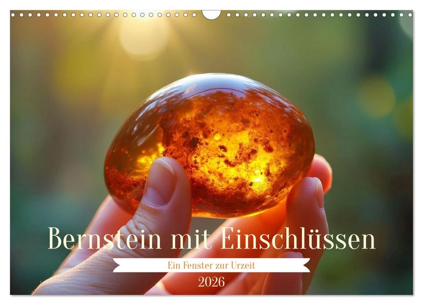 Bernstein mit Einschlüssen (Wandkalender 2026 DIN A3 quer) CALVENDO Monatskalender