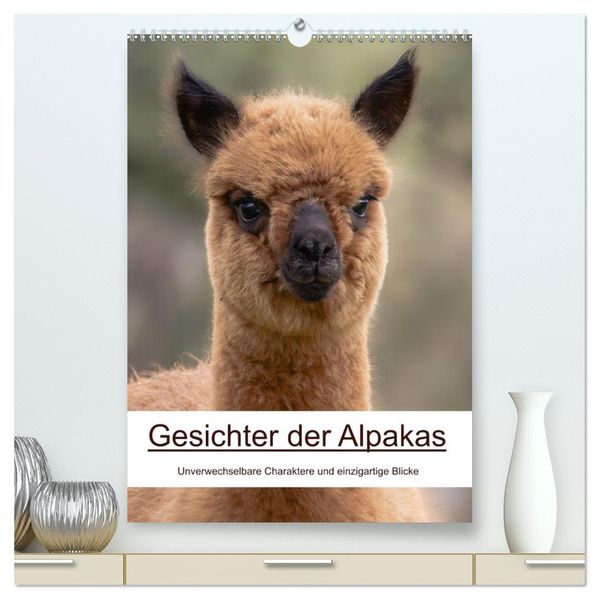 Gesichter der Alpakas - Unverwechselbare Charaktere und einzigartige Blicke (hochwertiger Premium Wandkalender 2026 DIN A2 hoch) Kunstdruck in Hochglanz