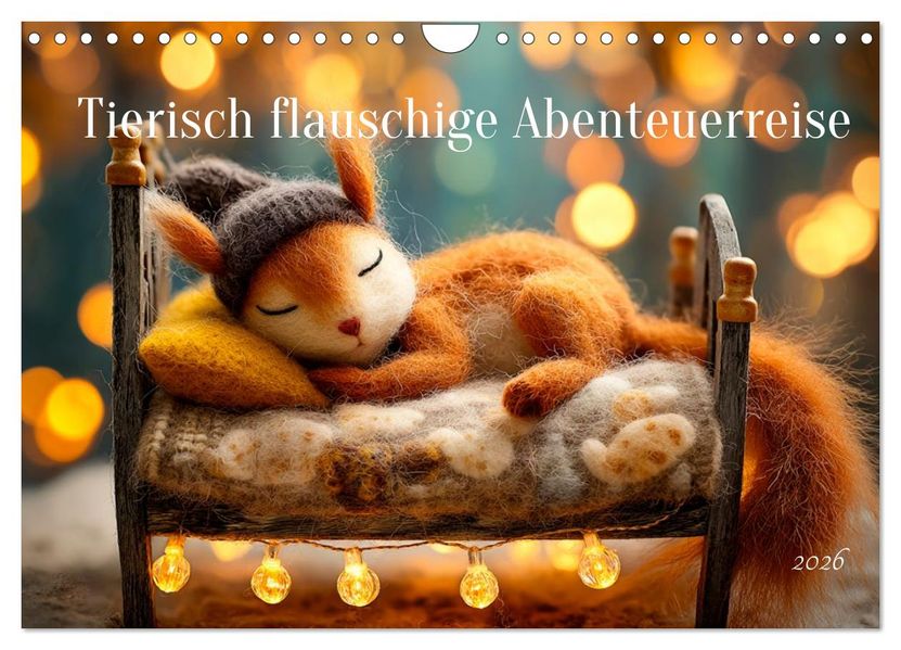 Tierisch flauschige Abenteuerreise (Wandkalender 2026 DIN A4 quer) CALVENDO Monatskalender