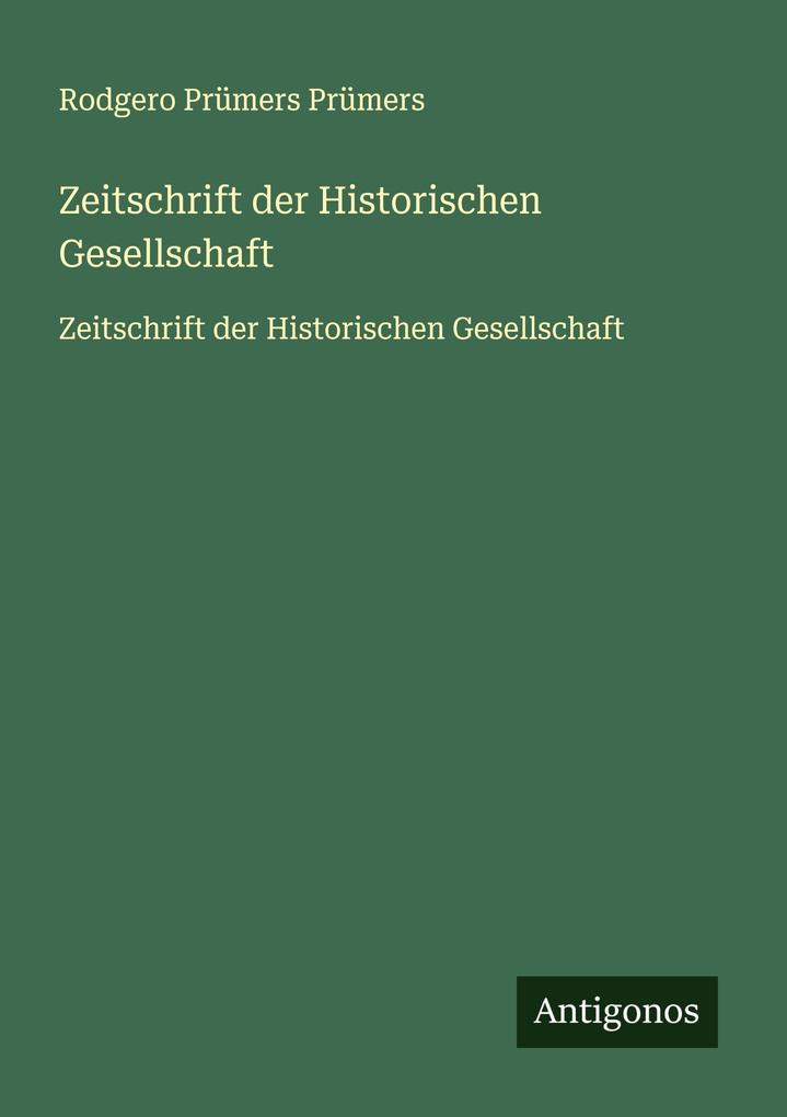 Zeitschrift der Historischen Gesellschaft