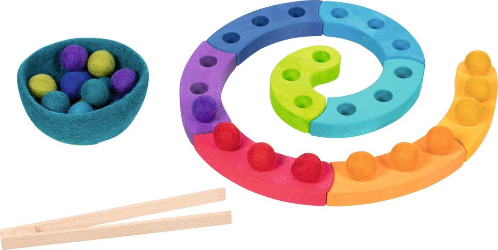 Farbsortierspiel und Adventsspirale