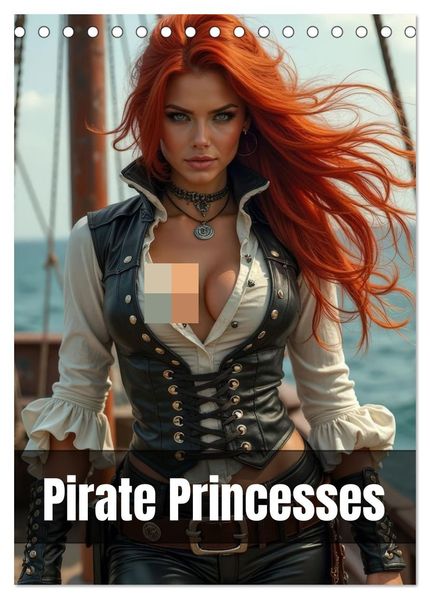 Pirate princesses (Desk Calendar 2026 DIN A5 portrait) CALVENDO 12 Month DeskCalendar