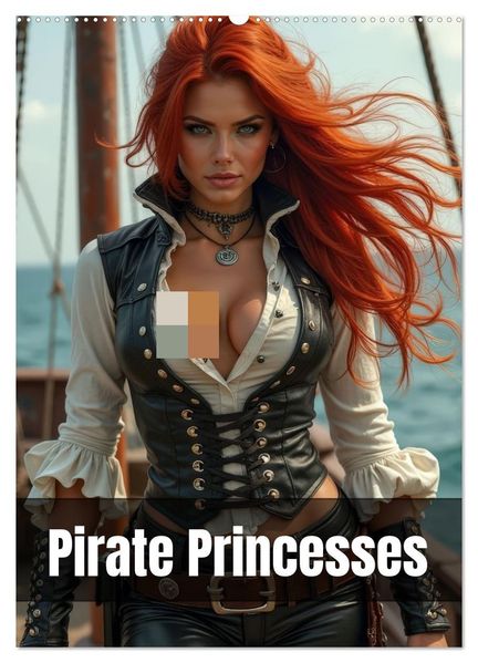 Pirate princesses (Wall Calendar 2026 DIN A2 portrait) CALVENDO 12 Month Wall Calendar