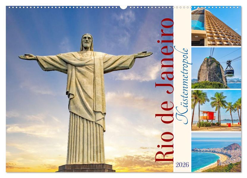 Rio de Janeiro - Küstenmetropole (Wandkalender 2026 DIN A2 quer) CALVENDO Monatskalender