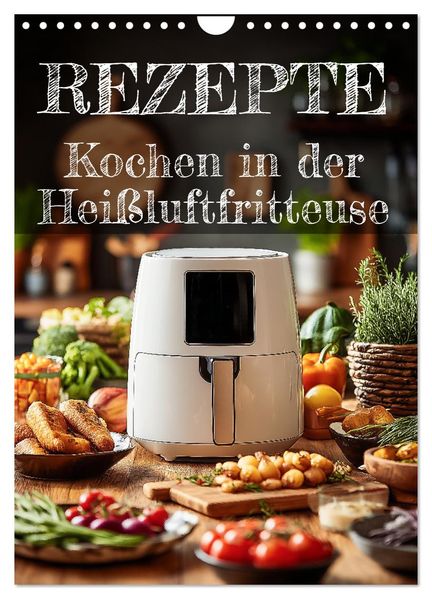 REZEPTE - Kochen in der Heißluftfritteuse (Wandkalender 2026 DIN A4 hoch) CALVENDO Monatskalender