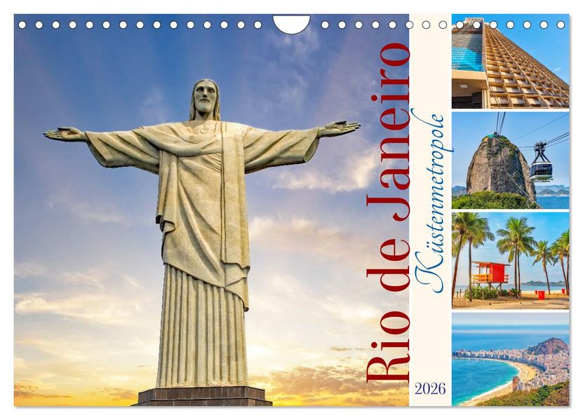 Rio de Janeiro - Küstenmetropole (Wandkalender 2026 DIN A4 quer) CALVENDO Monatskalender