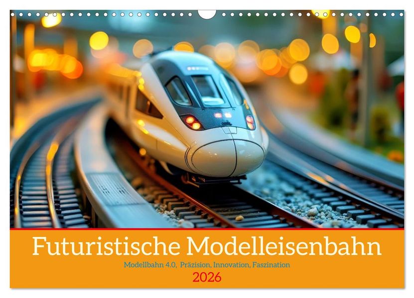 Futuristische Modelleisenbahn (Wandkalender 2026 DIN A3 quer) CALVENDO Monatskalender
