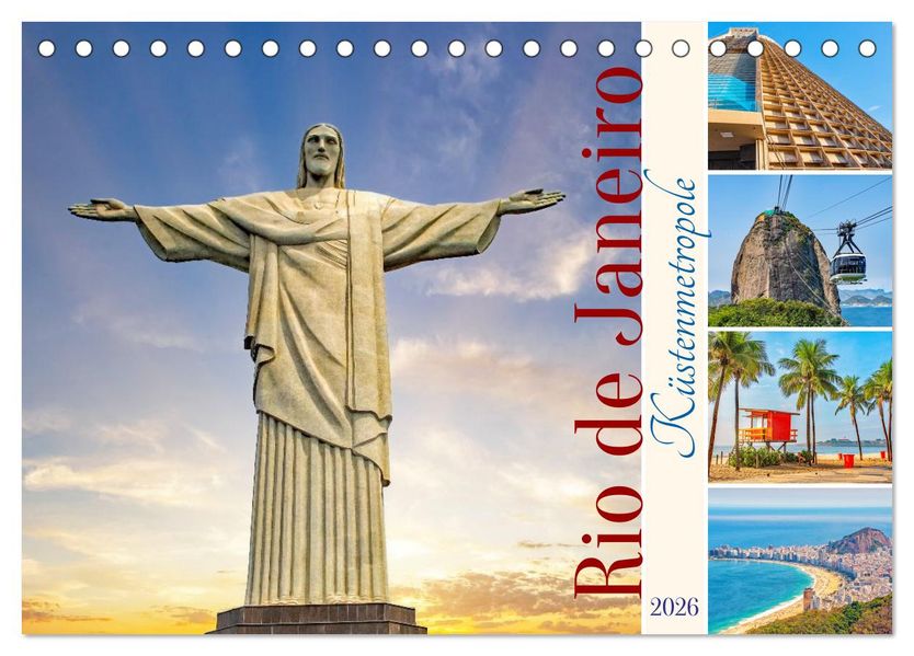 Rio de Janeiro - Küstenmetropole (Tischkalender 2026 DIN A5 quer) CALVENDO Monatskalender