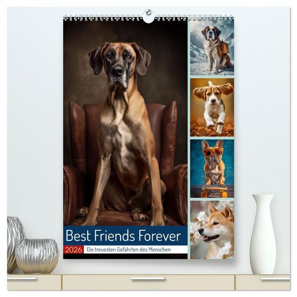 Best Friends Forever (hochwertiger Premium Wandkalender 2026 DIN A2 hoch) Kunstdruck in Hochglanz