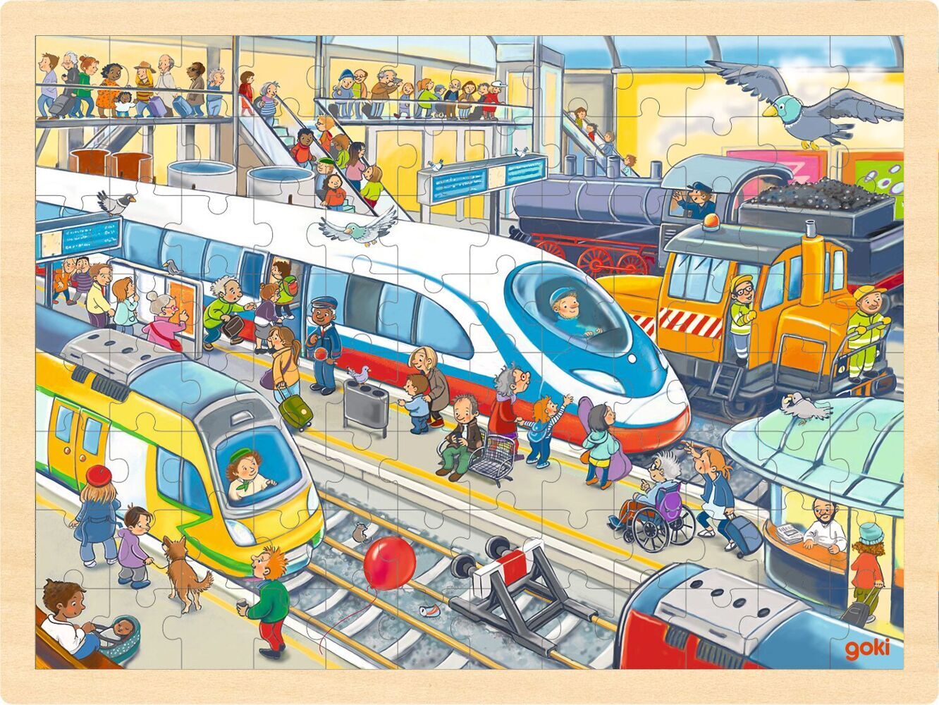 Einlegepuzzle Bahnhof