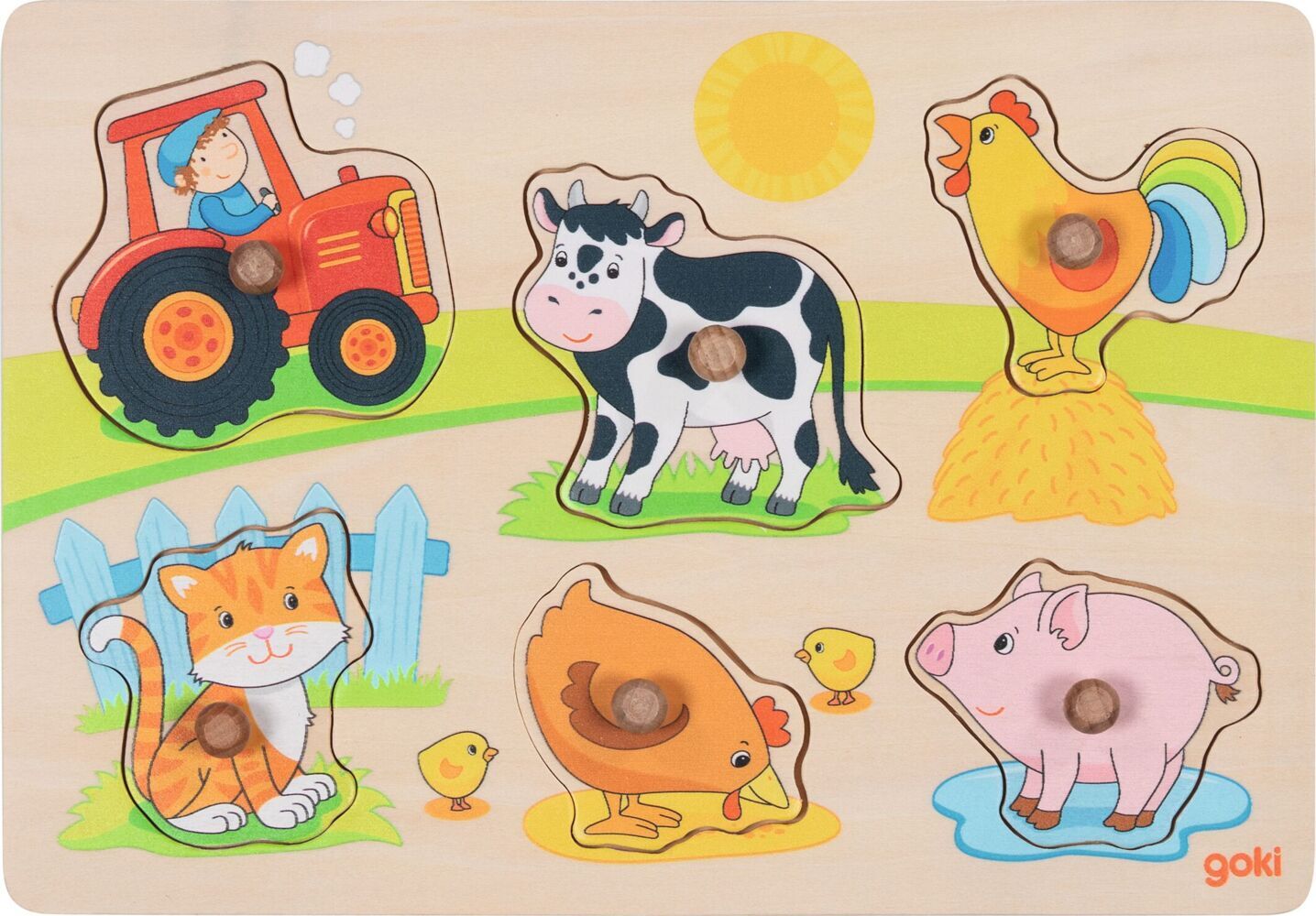 Steckpuzzle Auf dem Bauernhof