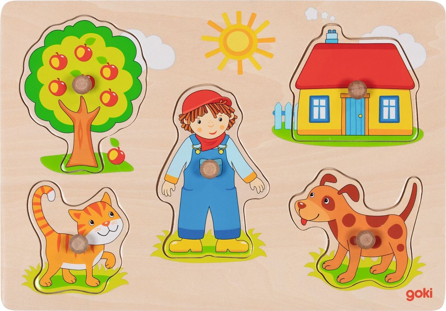 Katze Hund... Steckpuzzle
