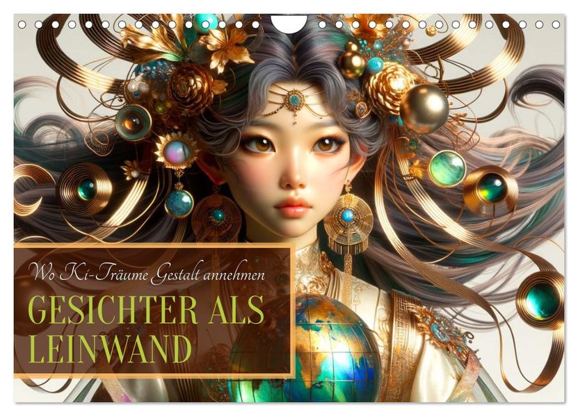 Gesichter als Leinwand (Wandkalender 2026 DIN A4 quer) CALVENDO Monatskalender