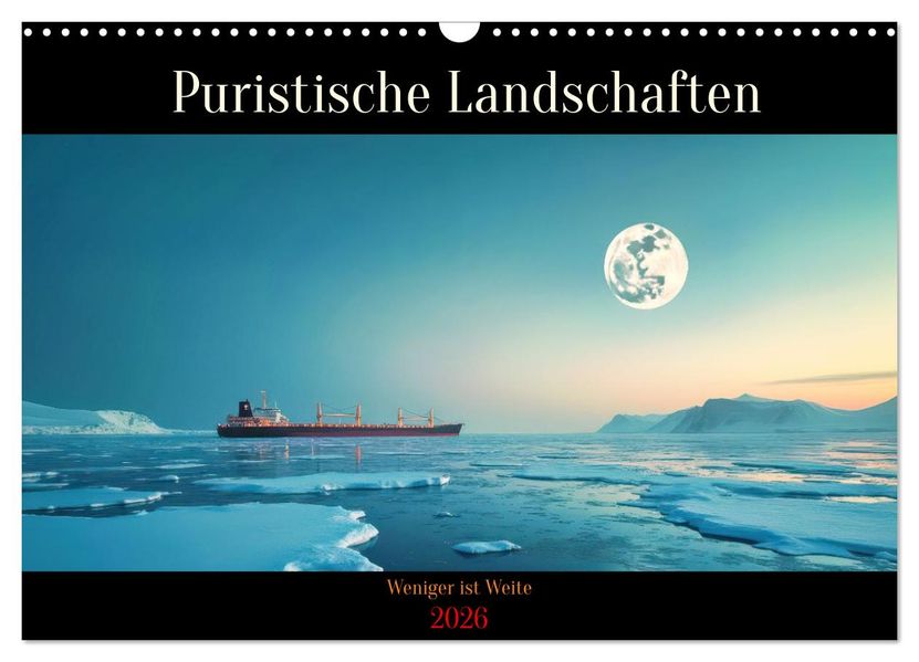 Puristische Landschaften (Wandkalender 2026 DIN A3 quer) CALVENDO Monatskalender