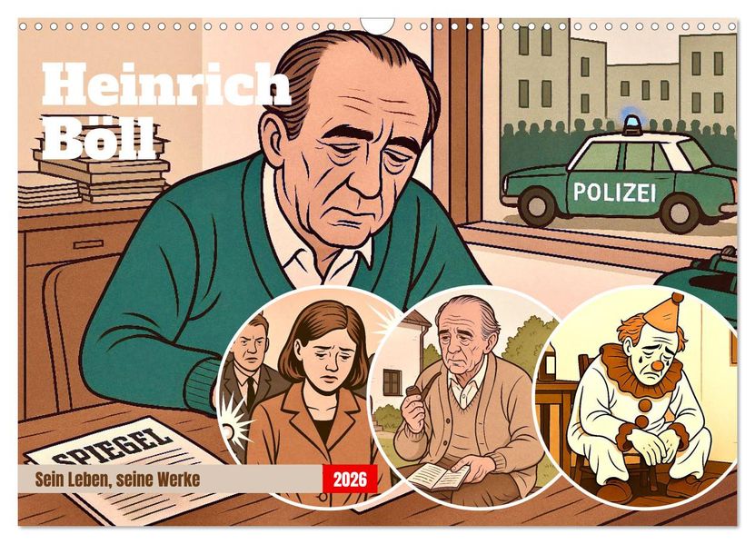 Heinrich Böll (Wandkalender 2026 DIN A3 quer) CALVENDO Monatskalender