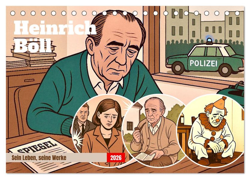 Heinrich Böll (Tischkalender 2026 DIN A5 quer) CALVENDO Monatskalender