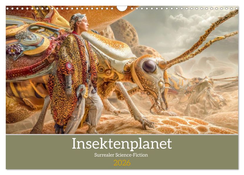 Insektenplanet - Surrealer Science-Fiction (Wandkalender 2026 DIN A3 quer) CALVENDO Monatskalender