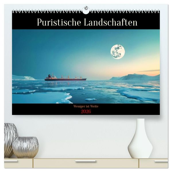Puristische Landschaften (hochwertiger Premium Wandkalender 2026 DIN A2 quer) Kunstdruck in Hochglanz