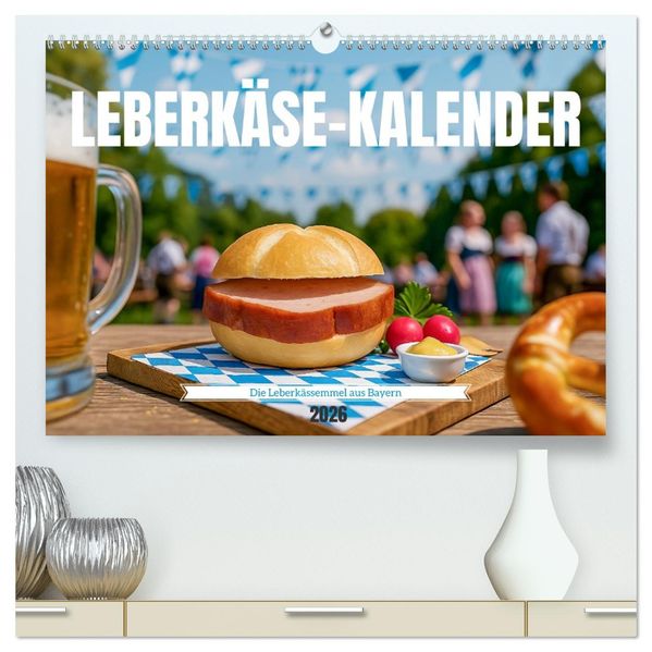 Leberkäse-Kalender - Die Leberkässemmel aus Bayern (hochwertiger Premium Wandkalender 2026 DIN A2 quer) Kunstdruck in Hochglanz