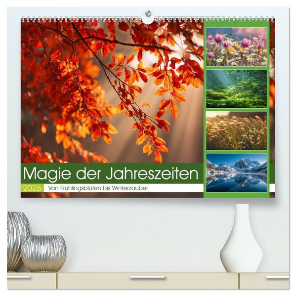 Magie der Jahreszeiten (hochwertiger Premium Wandkalender 2026 DIN A2 quer) Kunstdruck in Hochglanz