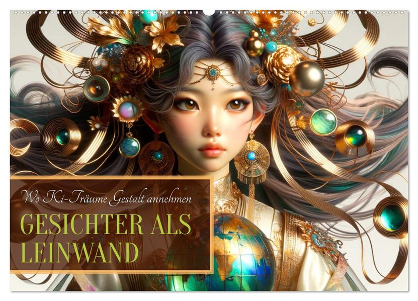 Gesichter als Leinwand (Wandkalender 2026 DIN A2 quer) CALVENDO Monatskalender
