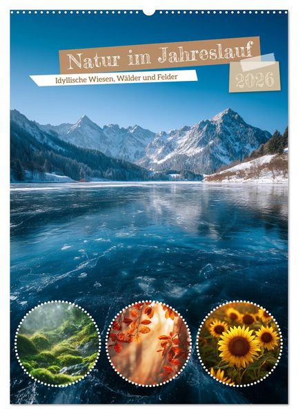 Natur im Jahreslauf (Wandkalender 2026 DIN A2 hoch) CALVENDO Monatskalender