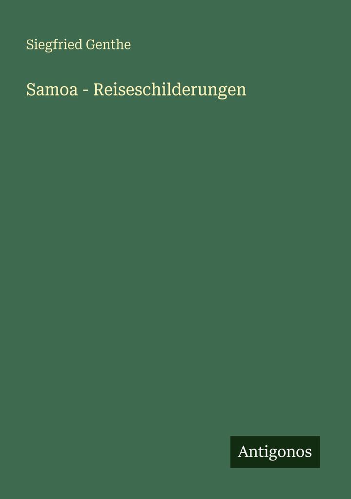 Samoa - Reiseschilderungen