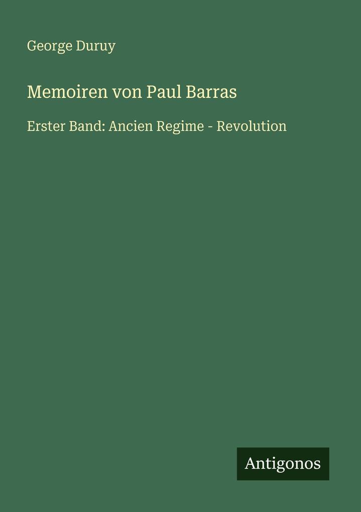 Memoiren von Paul Barras