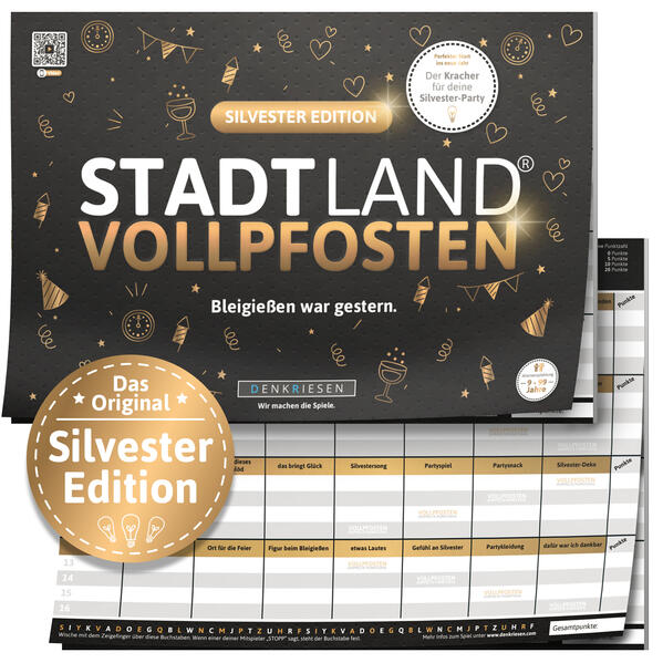 DENKRIESEN - STADT LAND VOLLPFOSTEN® - SILVESTER EDITION - 'Bleigießen war gestern.' - A4