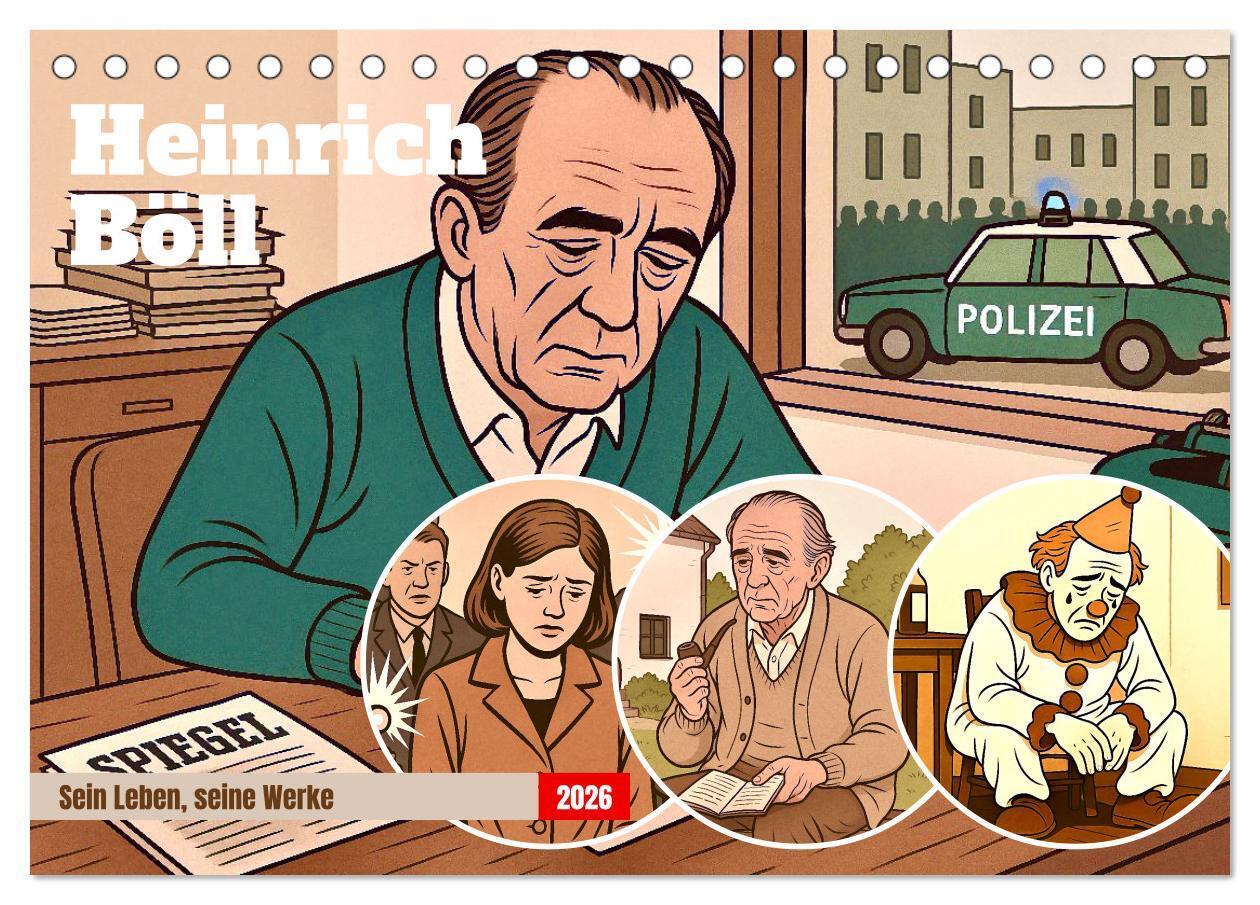 Heinrich Böll (Tischkalender 2026 DIN A5 quer) CALVENDO Monatskalender