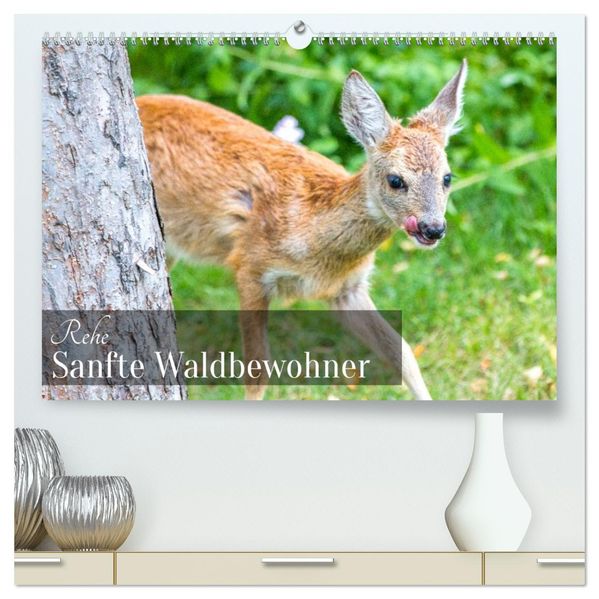 Rehe - Sanfte Waldbewohner (hochwertiger Premium Wandkalender 2026 DIN A2 quer) Kunstdruck in Hochglanz